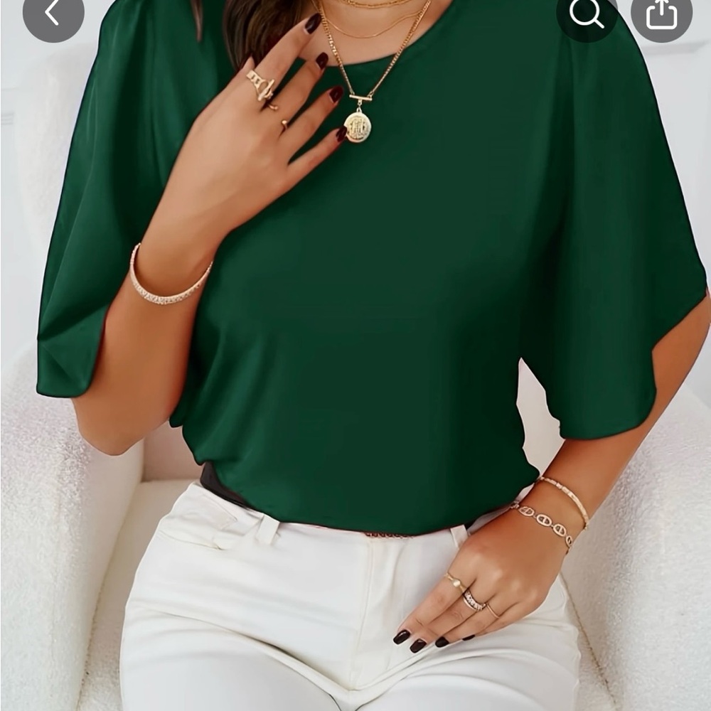 Multiple Flutter Sleeve Ruffled Blouse - Picture 13 of 13